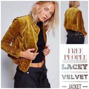 Free People velvet Lacey jacket RARE!
